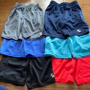 Boy’s Athletic Shorts Set - Gray, Navy, Blue, Teal, Black, Orange